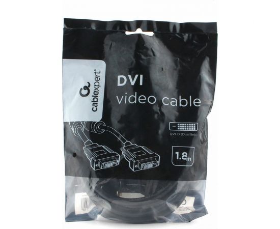 Кабель Cablexpert DVI-D, dual link, 25M/25M, 1.8м, CCS, черный CC-DVI2L-BK-6 – изображение 2