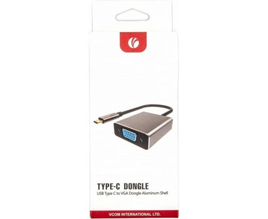 Адаптер VCOM USB 3.1 Type-C/m - VGA/f, 1080@60Hz, Aluminum Shell, CU421T – изображение 2