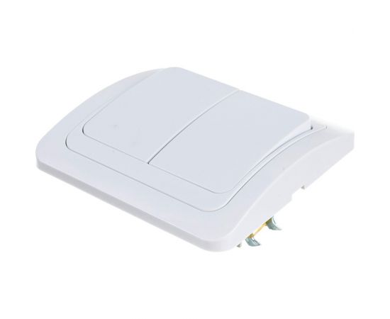 2 клавишный выключатель Econ Мимоза 10А белый 2103 – изображение 2