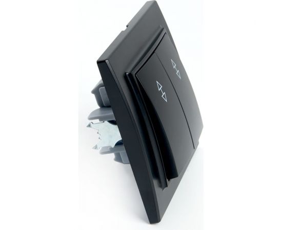 2-клавишный переключатель STEKKER psw10-9008-03, 250в, 10а, серия эрна, черный, 39921 – изображение 2