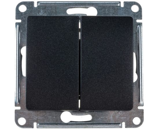 2-клавишный выключатель Schneider Electric GLOSSA 10АХ, АНТРАЦИТ GSL000751 – изображение 2
