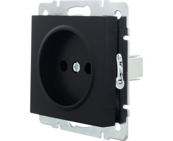 Розетка Lezard VESNA без заземления, ПБТ, чёрный бархат 742-4288-121B – изображение 2