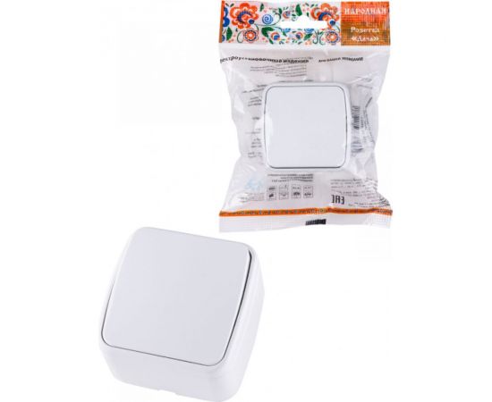 1-клавишный выключатель TDM открытой установки IP20 10А, белый ""Дача"" Народная SQ1824-0001 – изображение 2