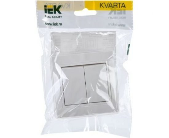 Выключатель IEK KVARTA 2кл ВС10-2-0-КБ-44 10А IP44 бел. KV-V20-10-44-K01 – изображение 2