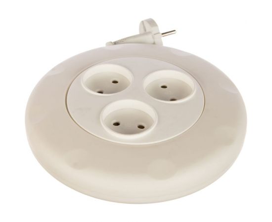 Удлинитель Smartbuy 3 гнезда 3 метра 10А/2,2кВт, б/з, круглый, белый SBE-10-3-03-W – изображение 2