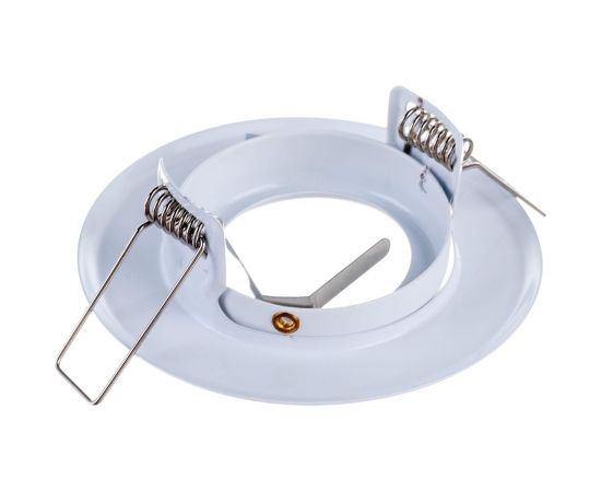 Встраиваемый светильник Ecola MR16 DH09 GU5.3 поворотный плоский скрытый крепеж, белый 25x90 FW1603EFS – изображение 2