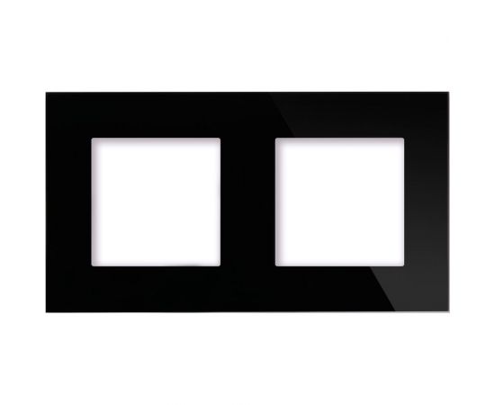 Двухпостовая рамка CGSS горизонтальная/вертикальная, стеклянная черная Эстетика GL-P102-BCG – изображение 2