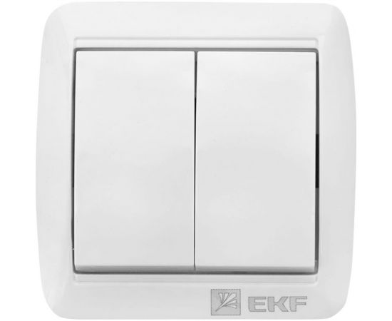 2-клавишный выключатель EKF Владивосток 10А IP54 белый EQR16-023-30-54 – изображение 2
