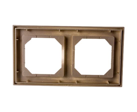 Двойная рамка для розеток LIREGUS Эпсилон K14-245-02 E/Ch шампань 28-319 – изображение 2
