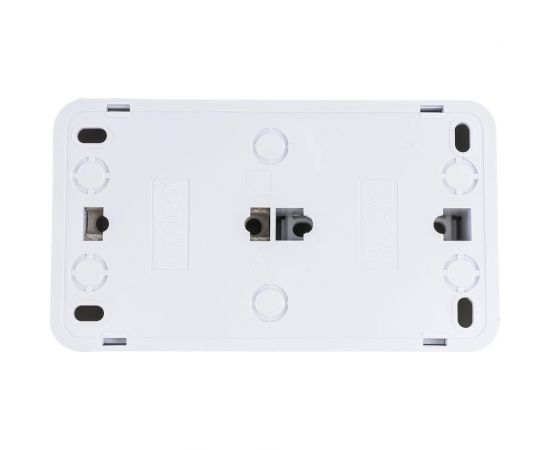 Блок: розетка с выключателем Intro Quadro 2-701-01 горизонтальный 16А-250В, IP20, открытая установка, белый, Б0053864 – изображение 3