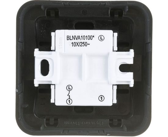 1-клавишный выключатель Schneider Electric BLANCA, О/У сх.1, 10А, 250B, АНТРАЦИТ BLNVA101006 – изображение 3