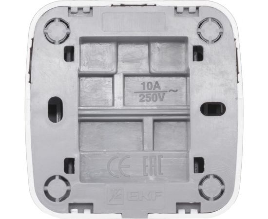 2-клавишный выключатель EKF Минск ОП 10А белый EGV10-023-10 – изображение 3