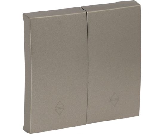 Лицевая панель 2-клавишного проходного выключателя EKF PROxima Валенсия 10А, кашемир ESV10-L-027-40 – изображение 3