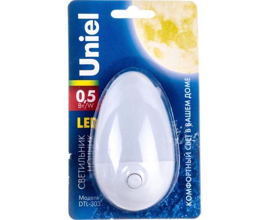 Светодиодный светильник-ночник Uniel DTL-303-Овал/White/3LED/0.5W 2743 – изображение 3