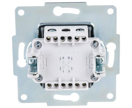 Промежуточный выключатель LEZARD KARINA жемчужно-белый перламутр 707-3088-107 – изображение 3