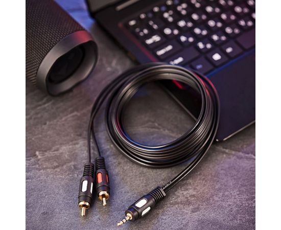 Шнур REXANT Стерео 3,5 мм - 2 RCA, длина 3 метра 17-4234 – изображение 3