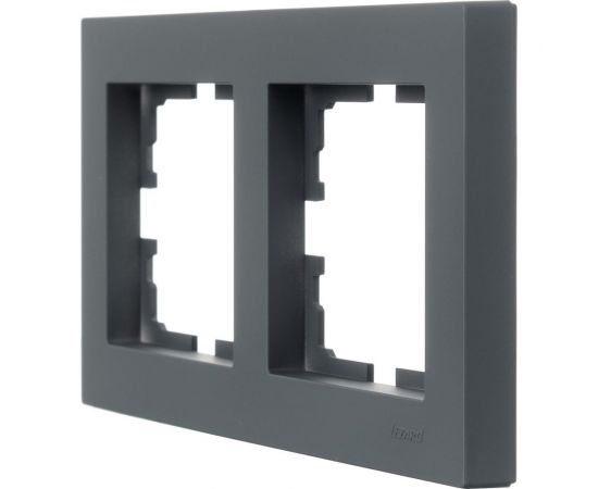 2-ая горизонтальная рамка Lezard VESNA без вставки, графит 742-3400-147 – изображение 3