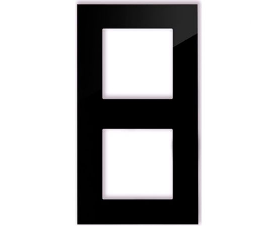 Двухпостовая рамка CGSS горизонтальная/вертикальная, стеклянная черная Эстетика GL-P102-BCG – изображение 3