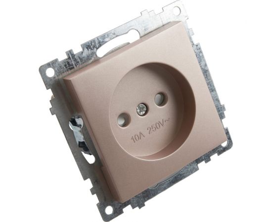 1-местная розетка STEKKER без заземления (механизм), GLS10-7109-02, 250V, 10А с защитной шторкой, серия Катрин, 39595 – изображение 3