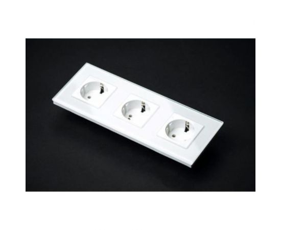 Электрическая розетка с заземлением CGSS 16А белая Эстетика GL-W160A-WCG – изображение 3