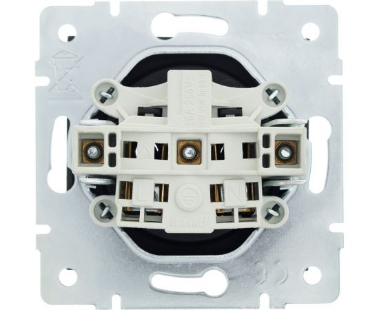 Розетка Lezard VESNA без заземления, ПБТ, чёрный бархат 742-4288-121B – изображение 3