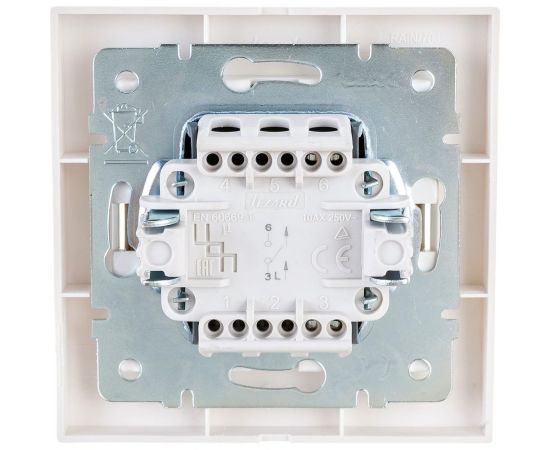 Выключатель Lezard RAIN жемчужно-белый металлик 703-3030-100 – изображение 3