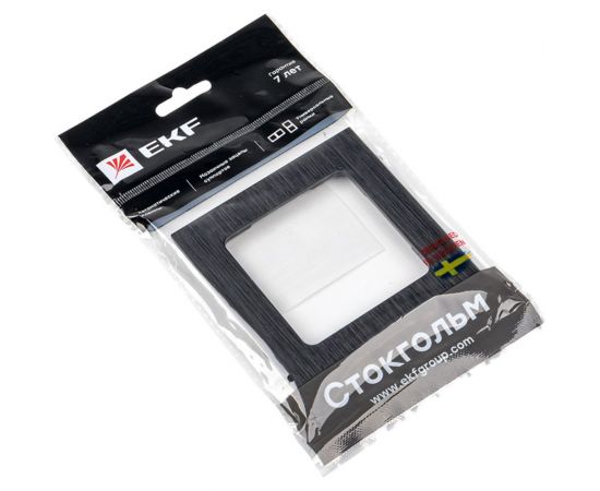 1-местная рамка EKF PROxima Стокгольм, металлическая, черная EZM-G-302-10 – изображение 3