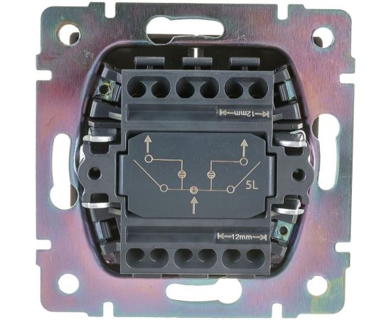 Выключатель Smartbuy 2-клавишный с индикатором 10А серый никель Нептун SBE-05gn-10-SW2-1 – изображение 3
