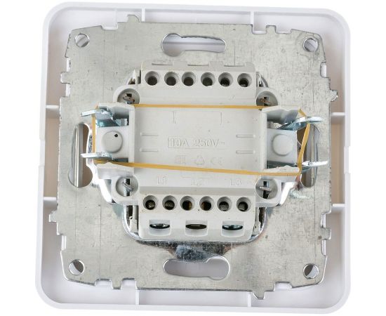 2 клавишный выключатель Econ Мимоза 10А белый 2103 – изображение 3