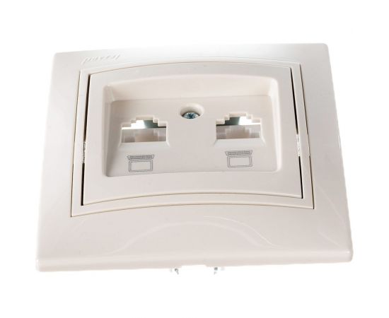 Розетка Lezard Мира RJ45x2 крем с вст крем 701-0303-141 – изображение 4