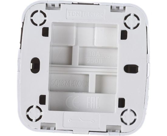 1-клавишный выключатель TDM открытой установки IP20 10А, белый ""Дача"" Народная SQ1824-0001 – изображение 4