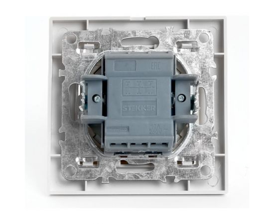 3-клавишный выключатель STEKKER psw10-9007-01, 250в, 10а, серия эрна, белый, 39922 – изображение 4