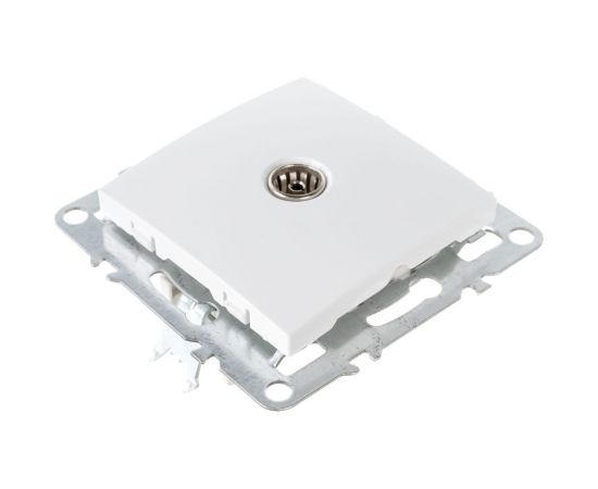 Телевизионная 1-местная розетка STEKKER 75 Ом, механизм, белый PST00-9108-01 39315 – изображение 4