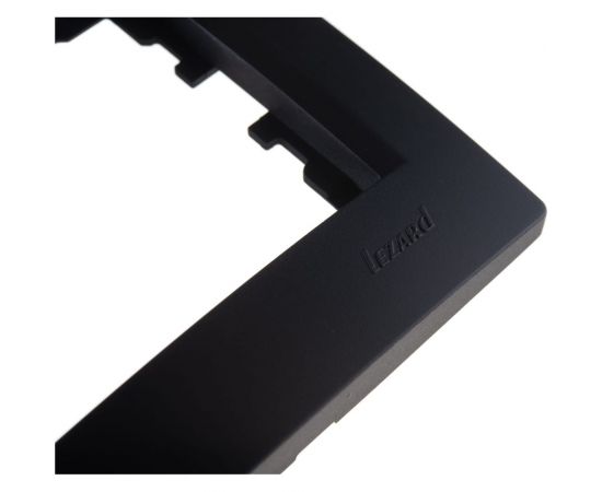 3-ая горизонтальная рамка Lezard KARINA без вставок, чёрный бархат 707-4200-148 – изображение 4