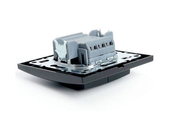 2-клавишный переключатель STEKKER psw10-9008-03, 250в, 10а, серия эрна, черный, 39921 – изображение 4