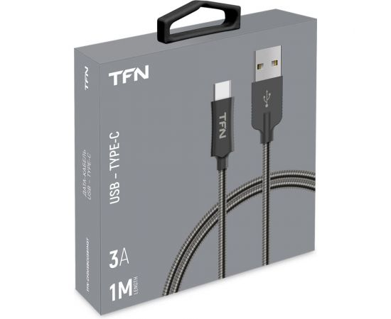 Дата-кабель TFN USB-TypeC 1м сталь -CFZUSBCUSB1MST – изображение 4