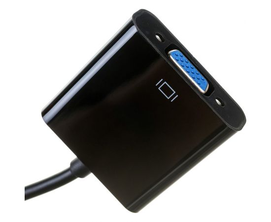 Переходник Cablexpert miniDisplayPort - VGA A-m, 20M/15F, длина 15см, черный, пакет DPM-VGAF-02 – изображение 4
