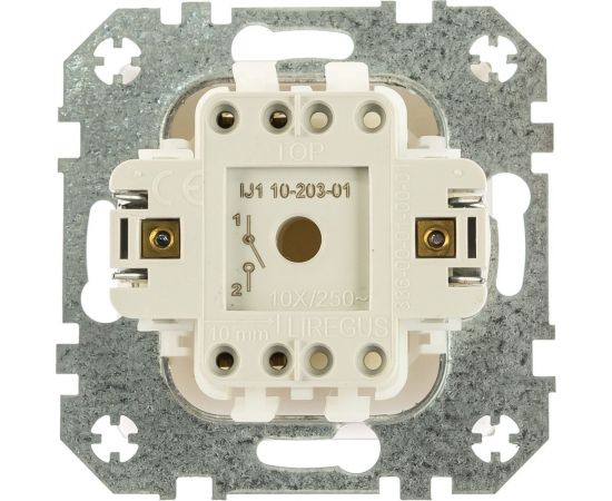 Одноклавишный выключатель света LIREGUS Эпсилон IJ1 10-203-01 E/Ch шампань без рамки 28-3000 – изображение 4