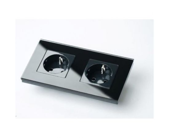 Двухпостовая рамка CGSS горизонтальная/вертикальная, стеклянная черная Эстетика GL-P102-BCG – изображение 4