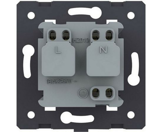 Электрическая розетка LIVOLO с заземлением защитными шторками 16A, цвет белый механизм VL-C7-C1EU-11 – изображение 4