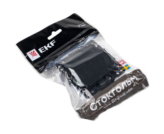 Механизм 1-клавишного выключателя EKF PROxima Стокгольм, 10А, черный EZV10-021-10 – изображение 4