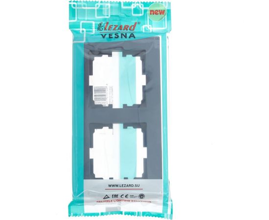 2-ая горизонтальная рамка Lezard VESNA без вставки, графит 742-3400-147 – изображение 4