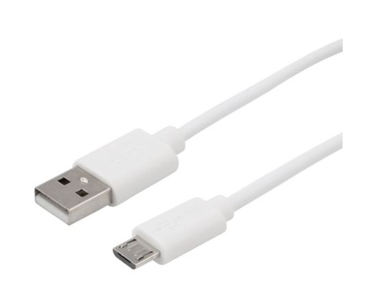 Кабель REXANT USB microUSB длинный штекер 1М белый 18-4269 – изображение 5