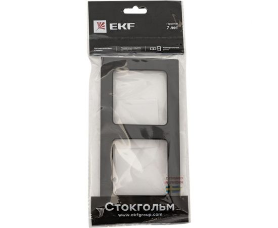 2-местная рамка EKF Стокгольм черная EXM-G-303-30 – изображение 5