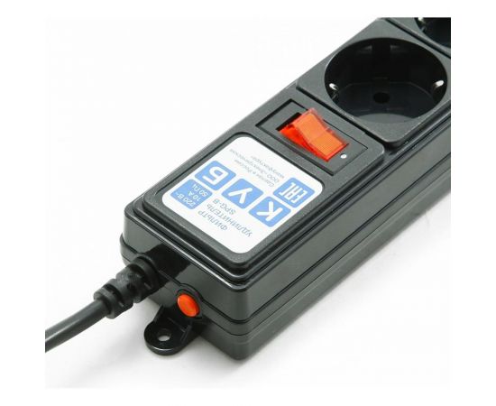 Фильтр-удлинитель Power Cube PC Отк. Уп.1,9м 5р, чёрн. 10А/2,2кВт SPG-B-6-BLACK(ОТКР) – изображение 5