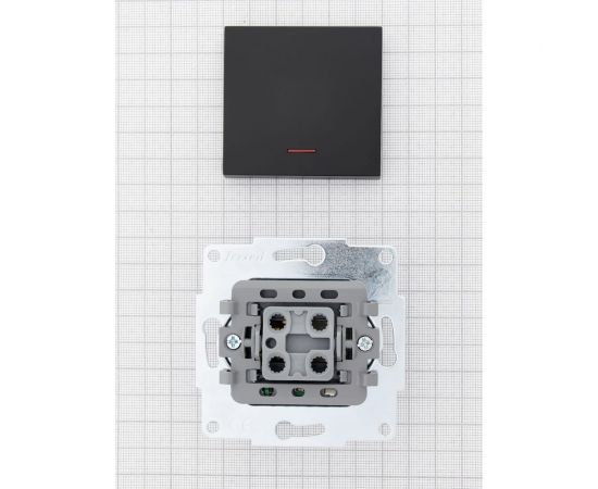 Выключатель Lezard VESNA с подсветкой чёрный бархат 742-4288-111 – изображение 5