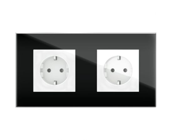 Двухпостовая рамка CGSS горизонтальная/вертикальная, стеклянная черная Эстетика GL-P102-BCG – изображение 5