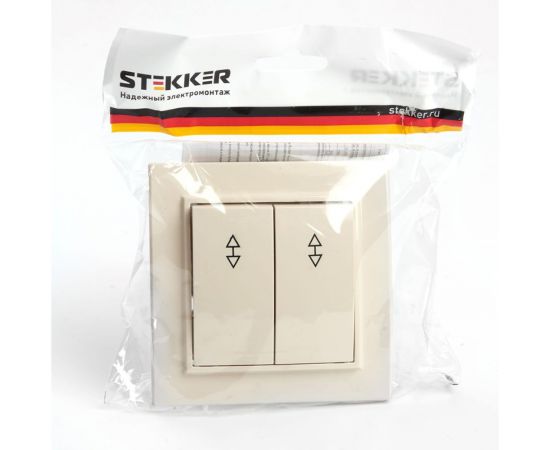 2-клавишный переключатель STEKKER psw10-9008-02, 250в, 10а, серия эрна, слоновая кость, 39920 – изображение 6