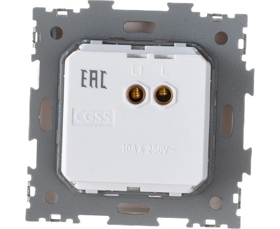 Одноклавишный выключатель CGSS белый "Практика" PL-W101-WCG – изображение 6