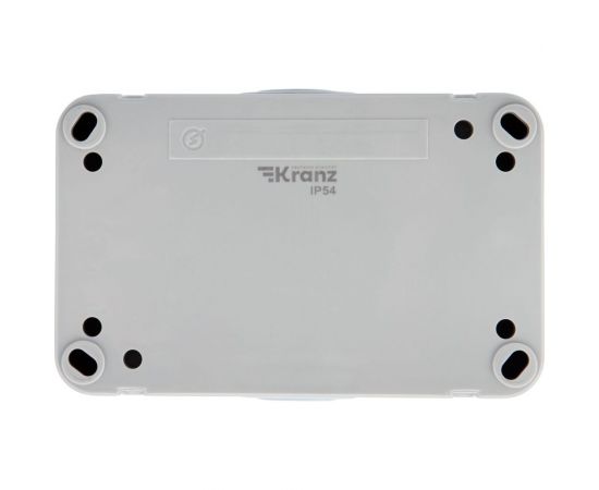 Двойная накладная розетка KRANZ керамика горизонтальный блок с/з IP54 16А серая KR-78-0804 – изображение 6
